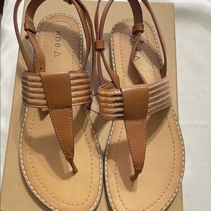 Kelsi Dagger Tan and Brown Sandals